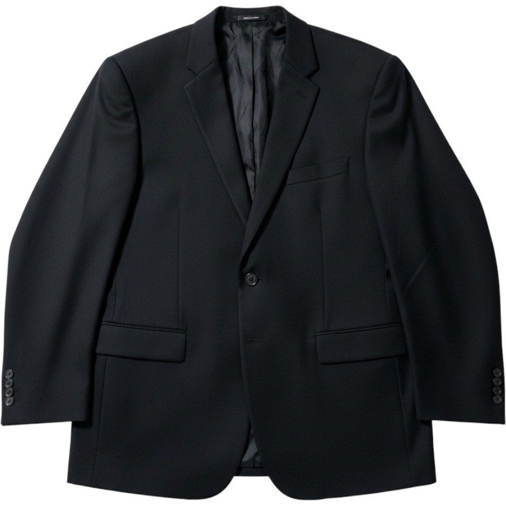 Pronto Uomo Platinum Executive Fit Black 100% Wool Blazer Jacket Mens 56R